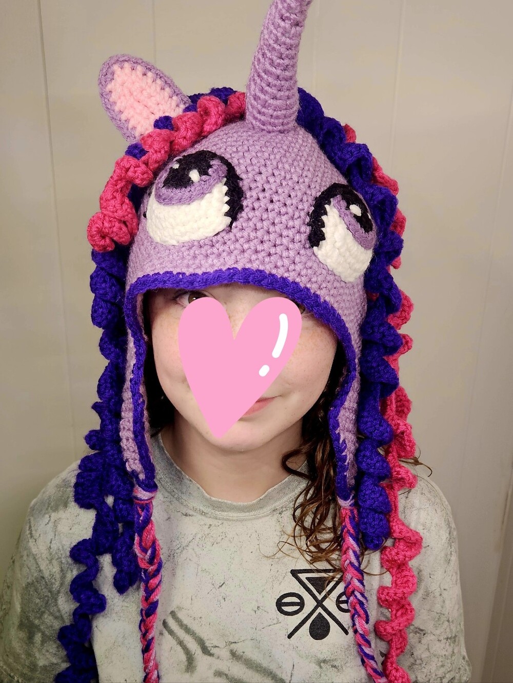 Twilight Sparkle My Little Pony Inspired Crocheted Adult Hat